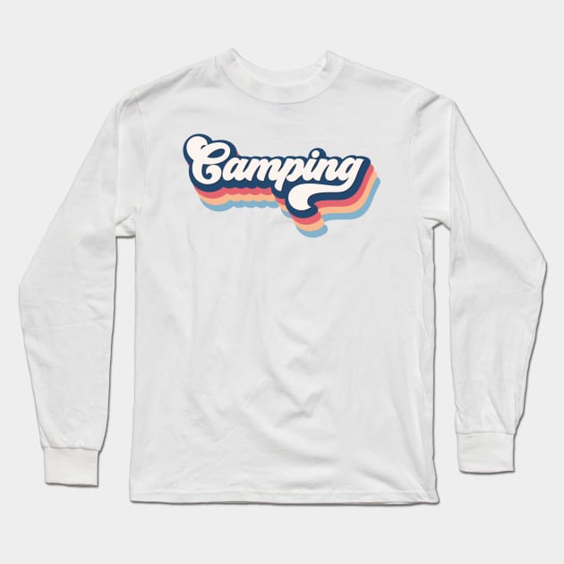 Camping Long Sleeve T-Shirt by RetroDesign